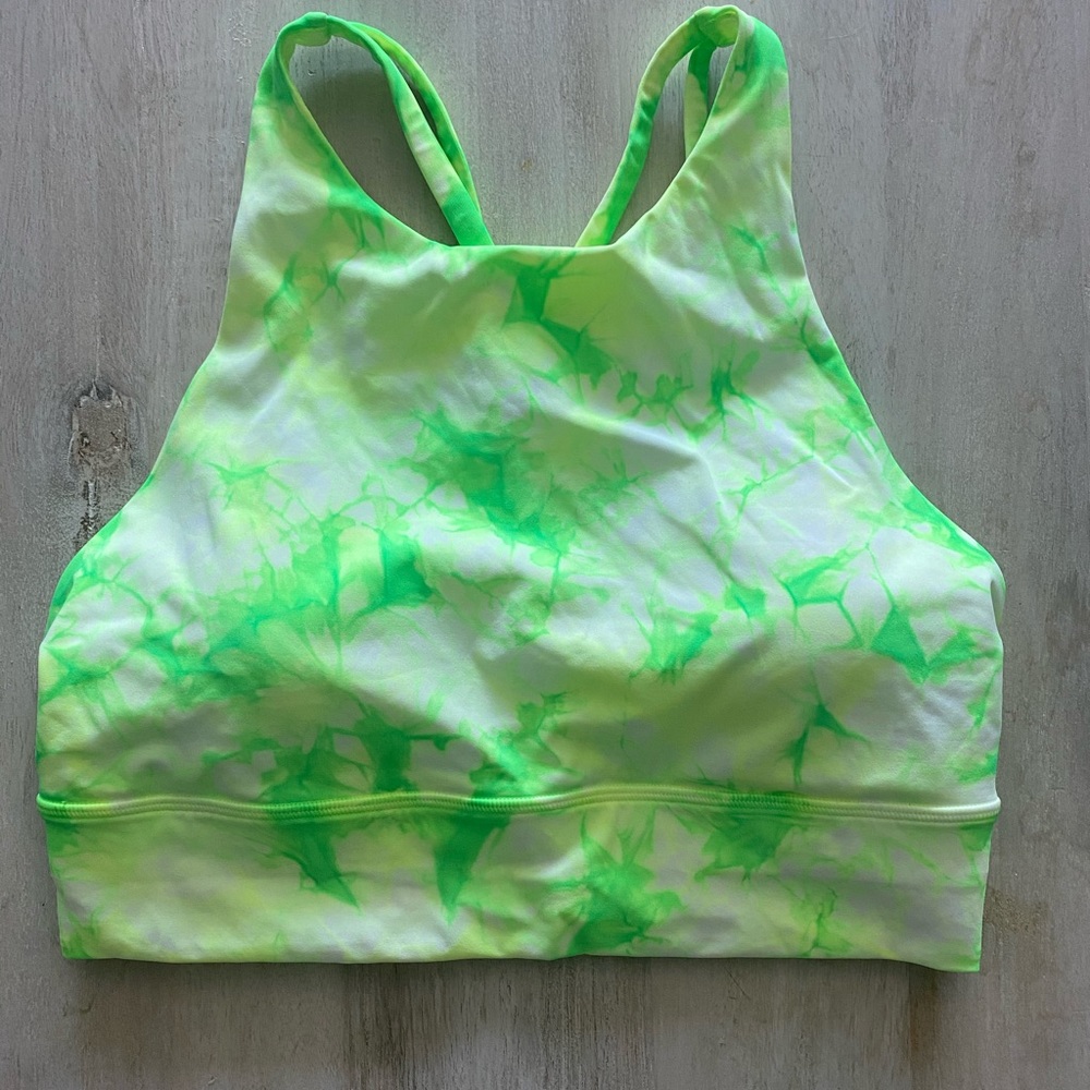 Lululemon Energy Bra High Neck Long Line Shibori